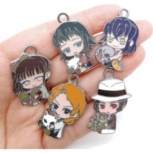 New 30 Pcs Anime Kimetsu no Yaiba Mixed Charm Pendants DIY Jewelry Making A39