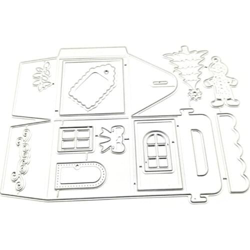 Christmas Tree Box Metal Cutting Dies Stencil DIY Scrapbooking Album Paper Card Template Mold Embossing Decoration Dropship