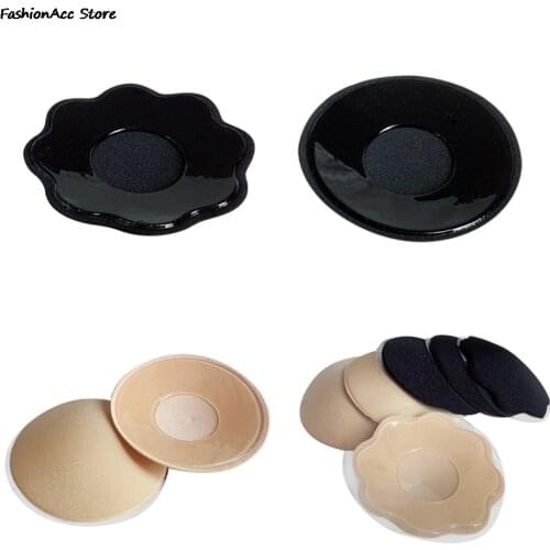1Pair Self Adhesive Silicone Sexy Bra Pad Bra Breast Pad Pasties Petal Chest Stickers Nipple Cover Invisible