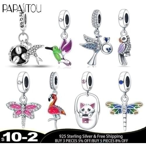 925 Sterling Silver 1-12 Months Series Birthstone Charm Fit Original 3mm Bracelet&Bangle Women Birthday Fashion Jewelry Gift