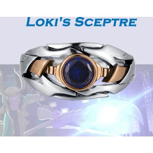 Lokis Scepter Infinity Mind Stone 925 Sterling Silver Engagement Ring