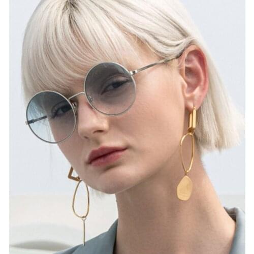 Brand Design Round Metal Sunglasses New Arrival 2021 Trendy Sun Glasses Men Women Vintage Gafas de sol