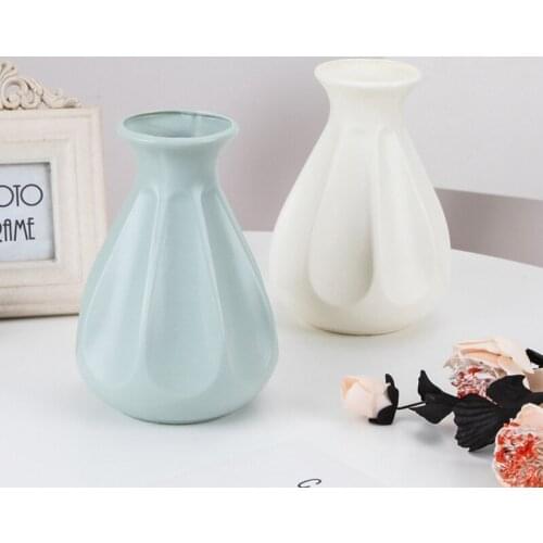 Creative Drop-resistant Plastic Imitation Ceramic Vase Window Vase Fake Flower Living Room Bedroom Decoration