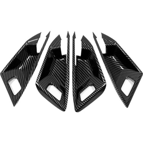 Carbon Fiber Interior Mouldings Inner Door Handle Bowl Panel Cover Trim For- A3 8Y 2021