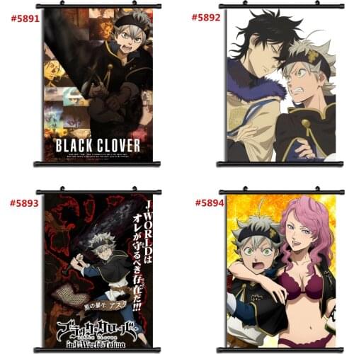 WTQ Black Clover Anime Manga Retro Poster Canvas Painting Anime Posters Wall Decor Poster Wall Art Picture Decoration Home Decor