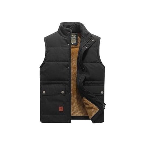 Winter Men Vest Fleece Thick Warm Waistcoat Outwear Casual Thermal Soft Vests Men Windbreaker Sleeveless Jackets Clothing