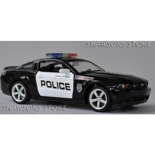 1:32 Diecast Car Model Toys Mustang GT Police Patrol Wagon Pull Back Sound & Light