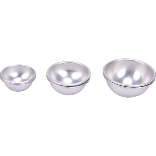 2Pcs 3D Ball Sphere Shape Bath Bombs Creative Mold Metal Aluminum Alloy Bath Bomb Mold DIY Bathing Tool Accessories
