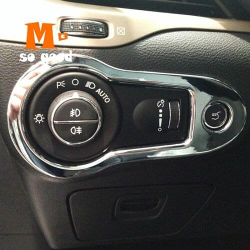 2014 2015 2016 2017 2018 For Jeep Cherokee KL Car ABS Plastic Chrome Headlamps Control Adjustment Button Switch Frame Cover Trim
