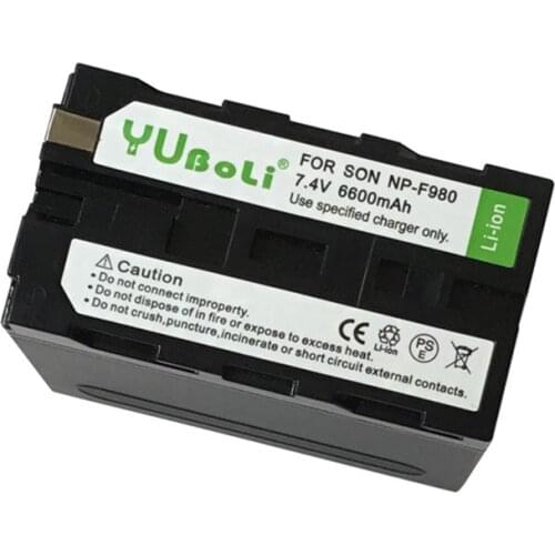 6600mAh for sony NP-F980 NPF980 Digital camera battery Camcorder Fully-decoded photography light NP-F330 NP-F530 NP-F550 NP-F57