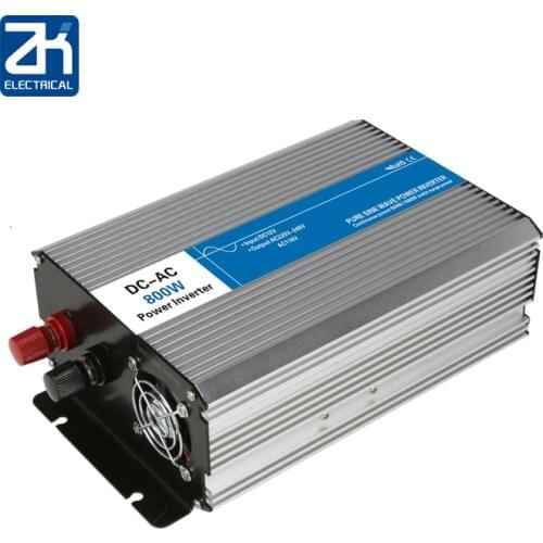 800W Pure Positive Wave Inverter 12 / 24V to 110 / 220V Vehicle-mounted Solar Photovoltaic Inverter