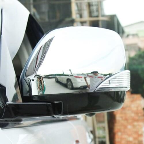 For NIssan Patrol Armada Y62 2017 2018 ABS Chrome and Carbon fibre Car rearview mirror cover Cover Trim Car styling accessories