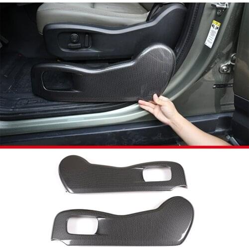 For Land Rover Defender 100 2020-21 Car Front Seat Side Adjustment Decorative Frame ABS Carbon Fiber Auto parts