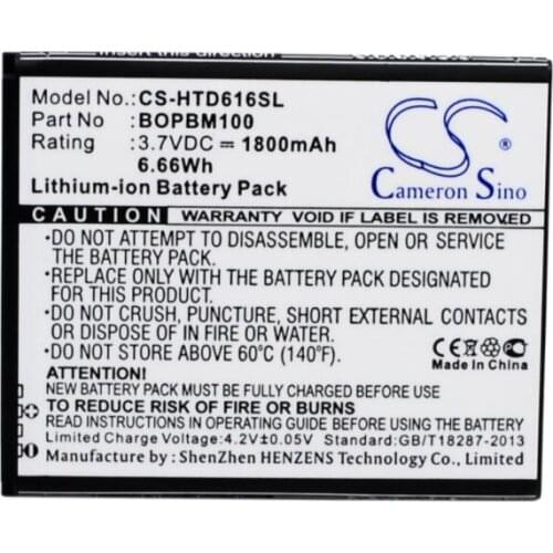 Cameron Sino 1800mah battery for HTC D616d D616h D616w Desire 616 Dual SIM D616 D616D D616H D616w V3 BOPBM100 701701000951