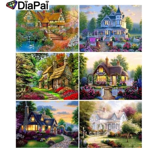 DIAPAI 5D DIY Diamond Painting 100% Full Square/Round Drill "House landscape" 3D Embroidery Cross Stitch Home Decor