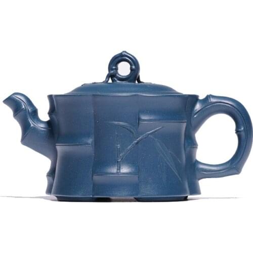 Purple Clay Teapot Yixing Original Mine Sky Green Bamboo Pile Teapot Famous Handmade Tea Set Kung Fu Tea Set Household Teapot