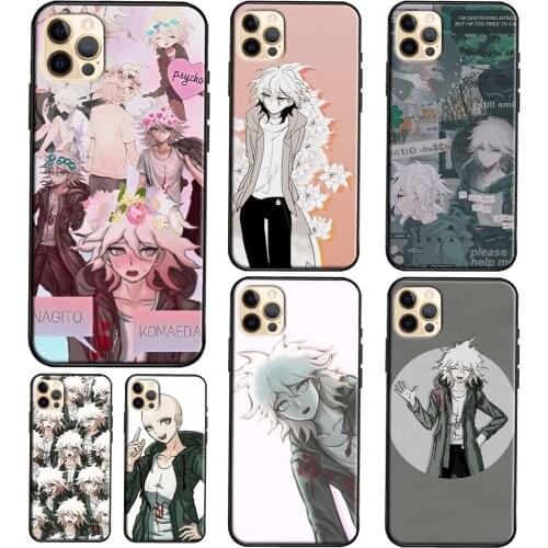 Nagito Komaeda Soft TPU Case For iPhone 11 12 Pro Max mini Case For iPhone XR X XS Max SE 2 7 8 Plus