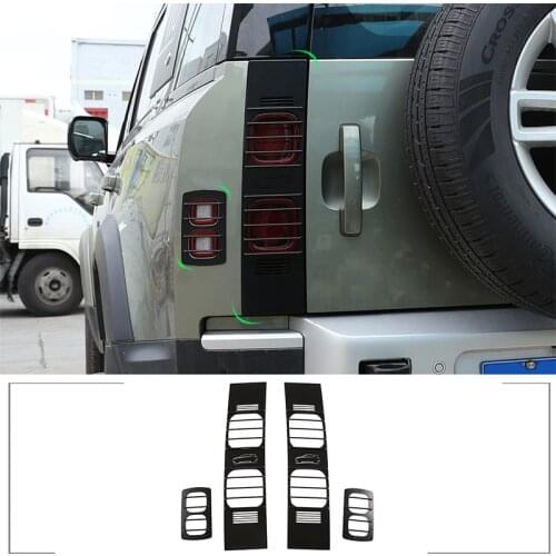 For Land Rover Defender 90 110 2020-2022,Metal Car Rear Lamshade Brake Indicator Light Reversing Lamp Protection Cover Accessory