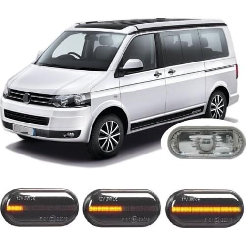 For Volkswagen VW Transporter Mutlivan T5 7E 7F 7J 7H 2007 2008 2009 2010 2011 to 2015 Dynamic LED Indicator Side Marker Signal