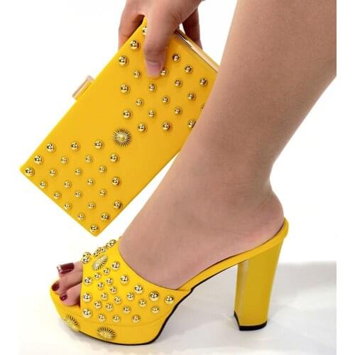 Doershow Italian Shoes With Matching Bags Set Italy African Womens Party Shoes and Bag Sets fashion Women shoes SKJ1-10