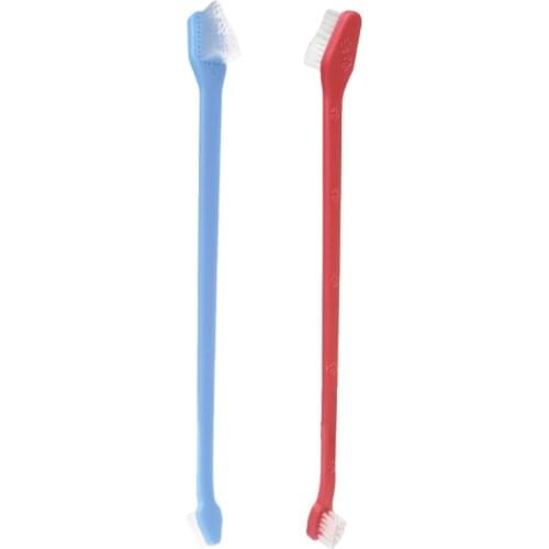 Durable Duel Dog End Cat Puppy Dental Pet Grooming Comfortable Toothbrush