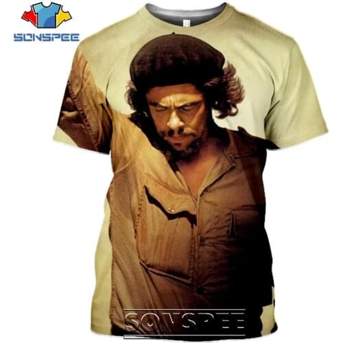 Che Guevara T-shirts SONSPEE 3D Print Men Women Casual Streetwear Harajuku Short Sleeve Funny Cartoon Character Tees Tops Shirt