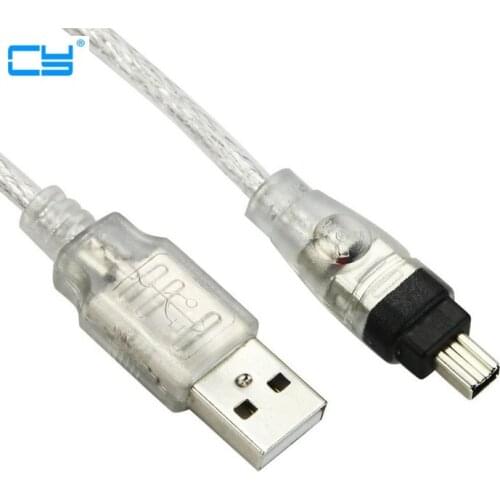 USB Male to Firewire IEEE 1394 4 Pin Male iLink Adapter Cord firewire 1394 Cable for SONY DCR-TRV75E DV camera cable 100cm