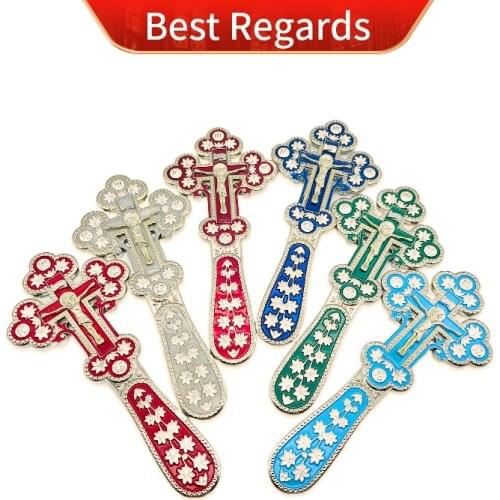 2021 Double Face Hand Cross Church Decoration Religious Orthodox Blessing Cross Articulos Religiosos Catolicos cruces religiosas