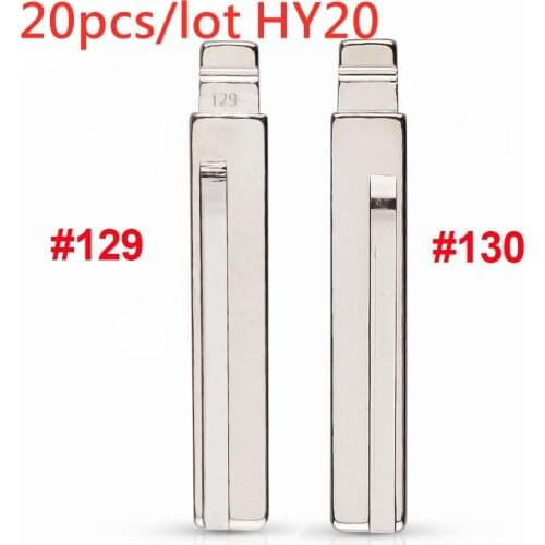 20pcs/lot #129 #130 Key Blade Car key embryo For Hyundai Kia HY20 Right Left Blade Car Key Embryo