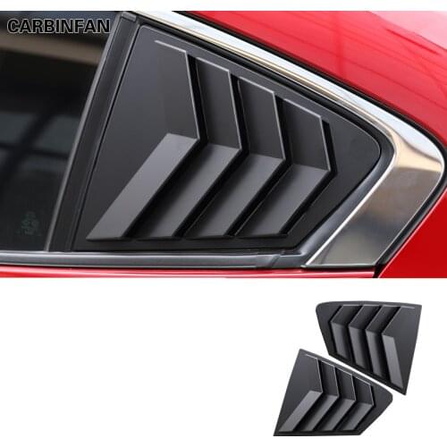 Matte Black ABS Rear shutters Mustang small side window triangle Covers Car Stickers for Mazda 3 Axela 2020 C1845
