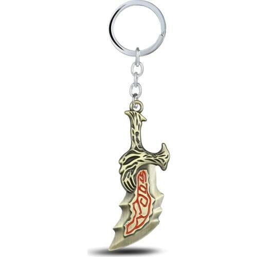 Mengtuyi Keychain Dota 2God Of War Key Chains Olympus Katros Accessory Keychain Ornament Holder Metal