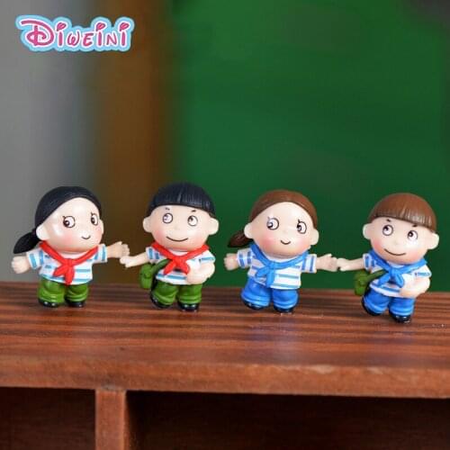 Young Pioneer Lover model Boy Girl Figurines Wedding Doll Miniatures Couple home Garden Decoration Girl toy DIY accessories gift