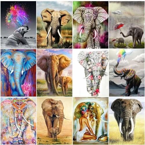 MOONCRESIN 5d Diamond Painting Full Drill Animal New Arrival Diamond Embroidery Elephant Decorations For Home