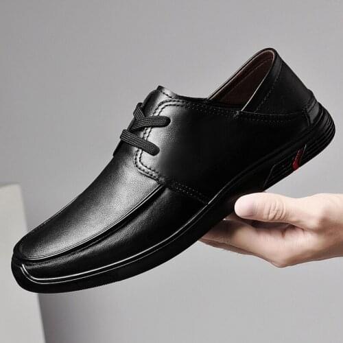 Men Real Leather Shoes Business Men Dress Shoes Fashion Casual Wedding Shoes Comfortable Business Men Shoes