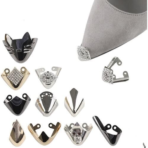 10 PCS/lot Pointed Shoes Protection Shoes Repair Broken Tip Set Of Hollow Out Grain Metal Head Cover Repair Parts