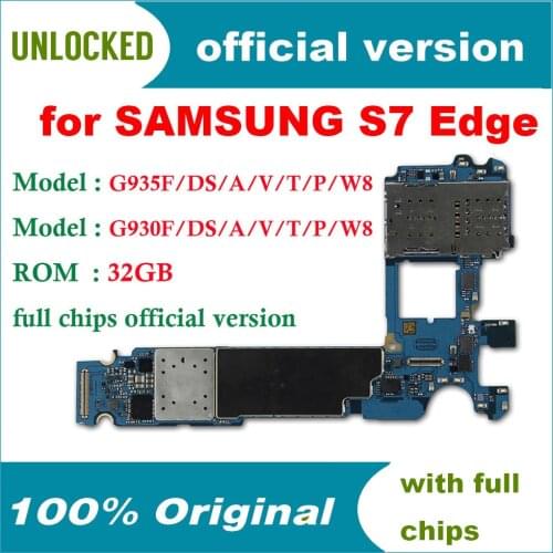 Original Unlock G930F G930A G930P G930T G930V G935FD G930FD For Samsung Galaxy S7 Edge G935F G935A G935V G935T G935P Motherboard