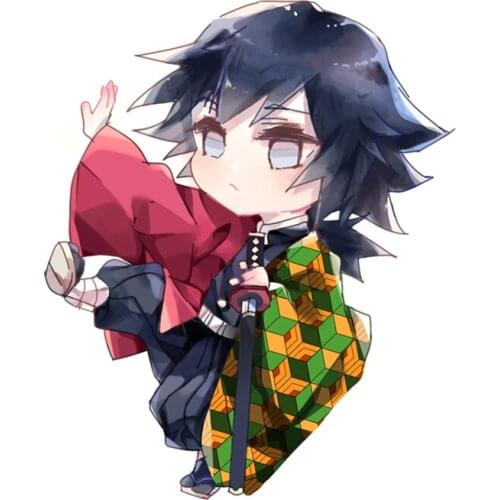 RuleMylife Anime Demon Slayer giyu tomioka car stickers decal anime cute car accessories decoration pegatinas para coche