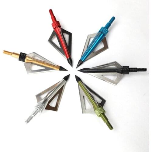100 Grain 24pcs/lot Hunting Crossbow Arrow BroadHead With 3 Fixed Blades Arrow Head Used As Archery Bow And Arrow