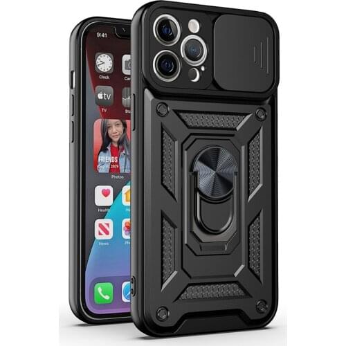 Thicken Shockproof Case For OPPO A15 A15S Phone Cover For OPPO A15 A15S Magnetic Lens Protection Case+Hide Mobile Phone Holder