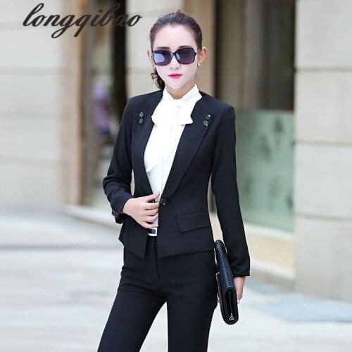 Spring and Autumn paragraph business wear women 's suits hotel temperament suit two - piece suit AL31
