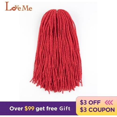 LOVE ME 14 Inch Sister Locks Hair Crochet Hair Pure Color Blonde/Brown/Bug/Black Dreadlocks Synthetic Hair For Women