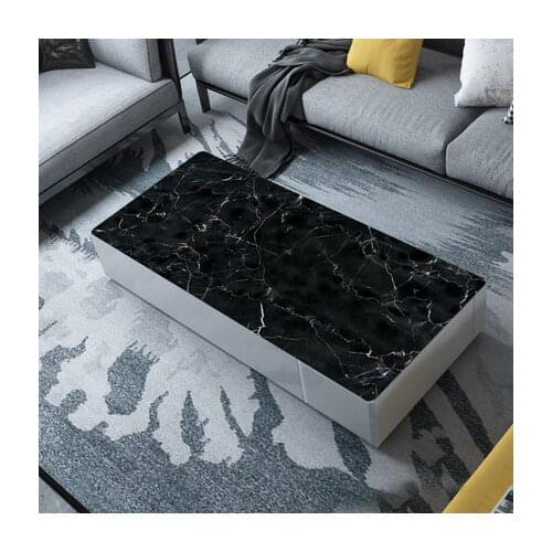 High quality waterproof Rectangular black marble PVC table cloth table cover for dining table coffee table free shipping