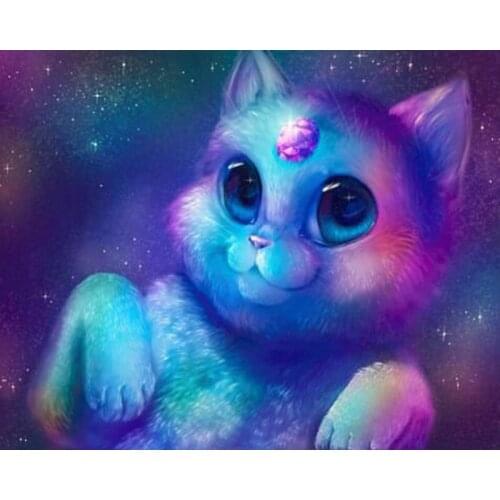 YIKEE Diamond Painting "Cartoon Blue Cat" Diamond Embroidery Full Square Rhinestones Cross Stitch DIY Hobby Home Decoration k931