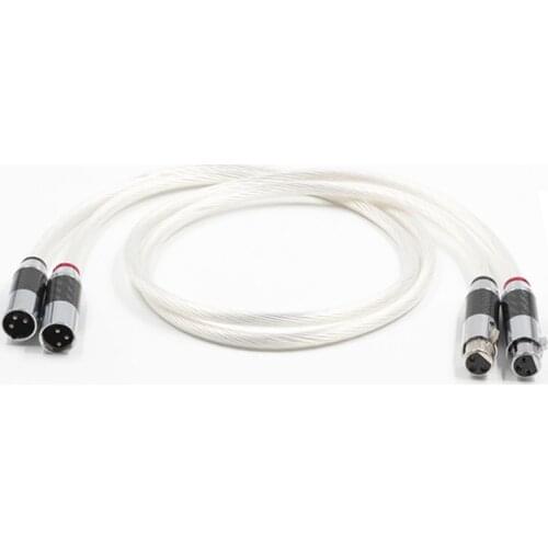 Yter NightHawk 7N PHOCC Pure Copper Silver Plted Auio XLR Intereconnect Cable With Carbon Fiber Balance Plug