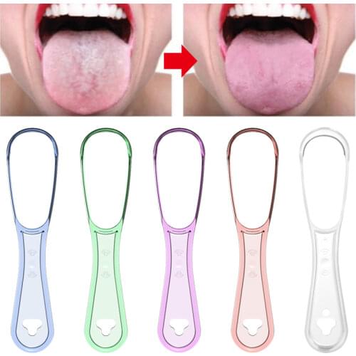 1pcs Tongue Cleaner Scraper Brush Hygiene Dental Oral Care Cleaning Tools Reusable Adult Cleaning Tongue Scraper Fresh Breath