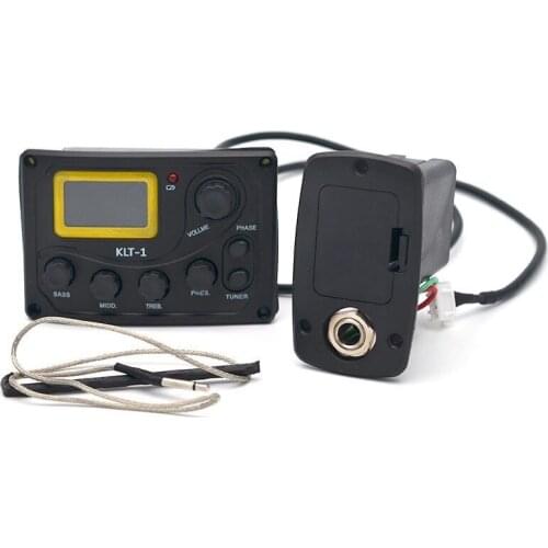 4 Band KLT-1 Acoustic Guitar Bass EQ Equalizer with Digital Proceeding Tuner Guitar Pickup