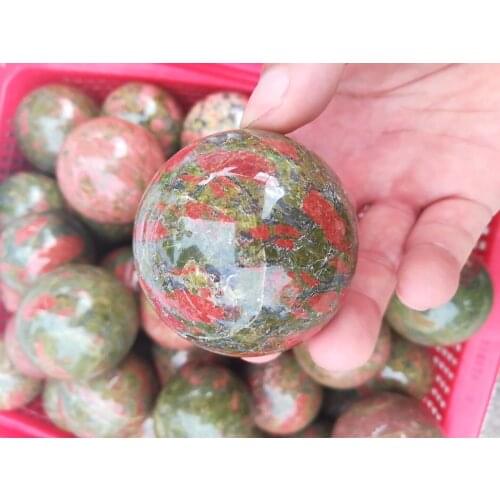 4cm Natural gem and mineral flower turquoise crystal ball