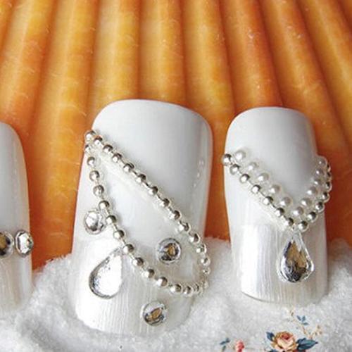 5m Beads Line Chain for Acrylic Nail Art 3D False Tips DIY Decoration Manicure