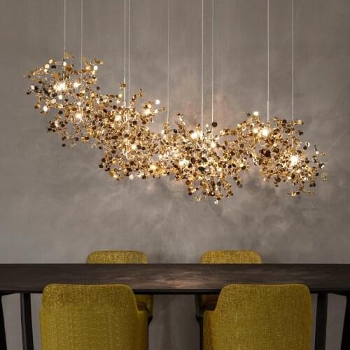 Nordic Designers Pendant Lights Lighting Stainles Steel Sequins Pendant Lamp Dining Living Bedroom Loft Home Decor Hanging Lamp