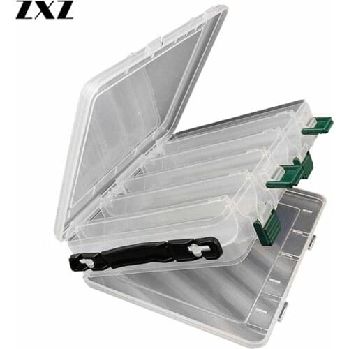 Double Sided Fishing Lure Compartments Storage Case Fish Lures Spoon Hook Bait Tackle Box Accessories Fishhook Box 20.5*17*5CM